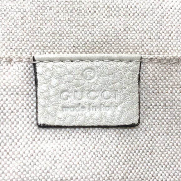 GUCCI White Leather Bamboo Backpack main image 9